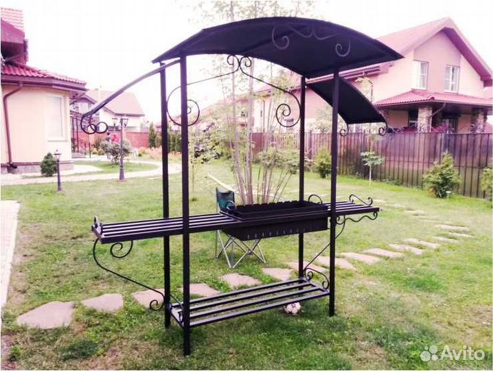 Мангальная зона с крышей