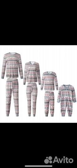 Пижамы новогодние family look