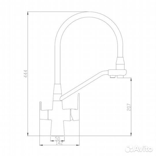 Смеситель для кухни Haiba hb76855-5 Хром