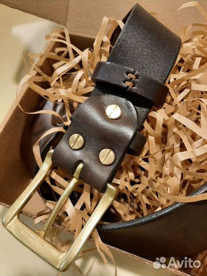 Ремень мужской из натуральной кожи ручной работы