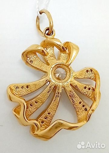 Подвеска с синтетическим камнем Золото