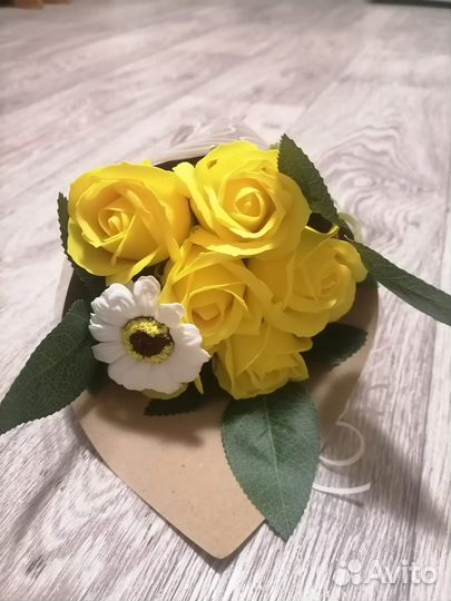 Букет роз из мыла