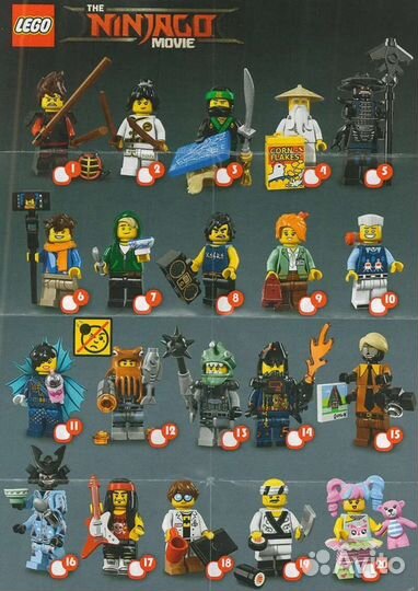 Lego Ninjago movie коллекционные минифигурки