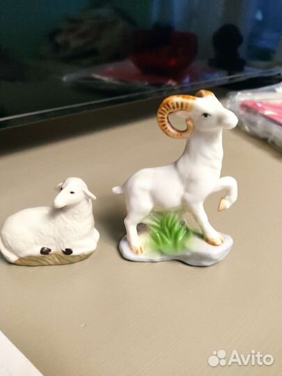 Фарфор лфз и ссср.овечка и козленок