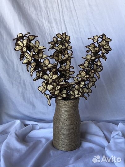 Декоративные веточки из бисера