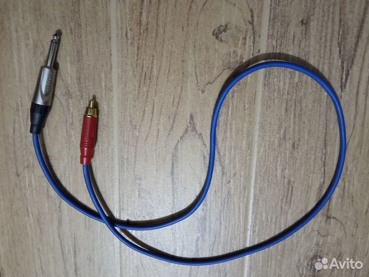 Патч-кабель Jack 6.3 mm mono - RCA male Amphenol