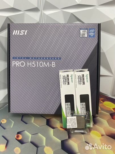 Комплект материнская плата + i3 10100f + 16gb