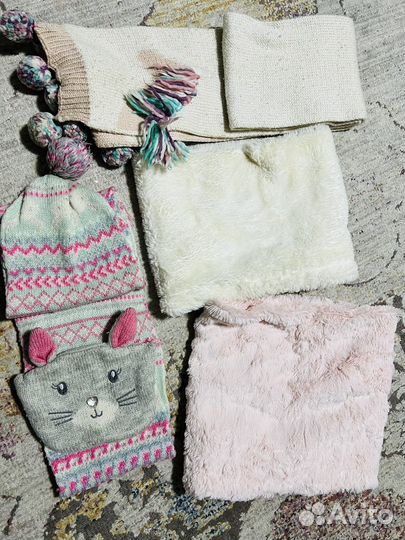 Шапки пакетом для девочки 7-8 лет