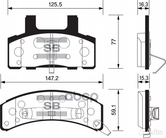 SP1261 колодки дисковые передние Chevrolet Bla