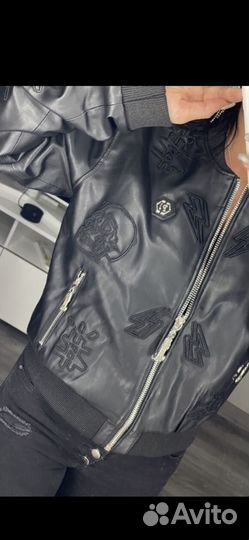 Кожаная куртка philipp plein