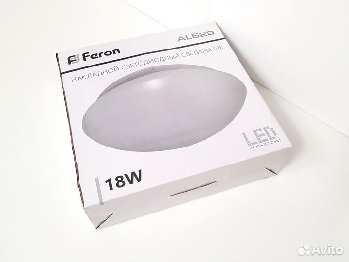 Светильник потолочный светодиодный 18W белый Feron