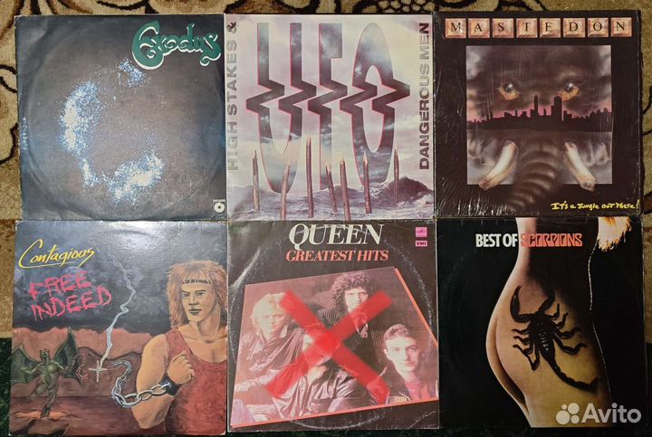 Виниловые пластинки queen, ufo, scorpions, tiamat