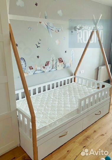 Кровать из бука вигвам