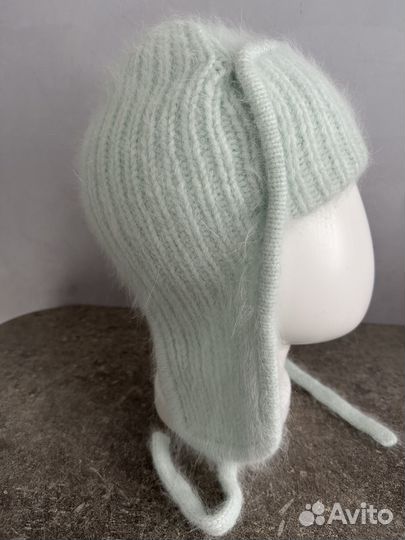 Шапка-ушанка из пуха норки