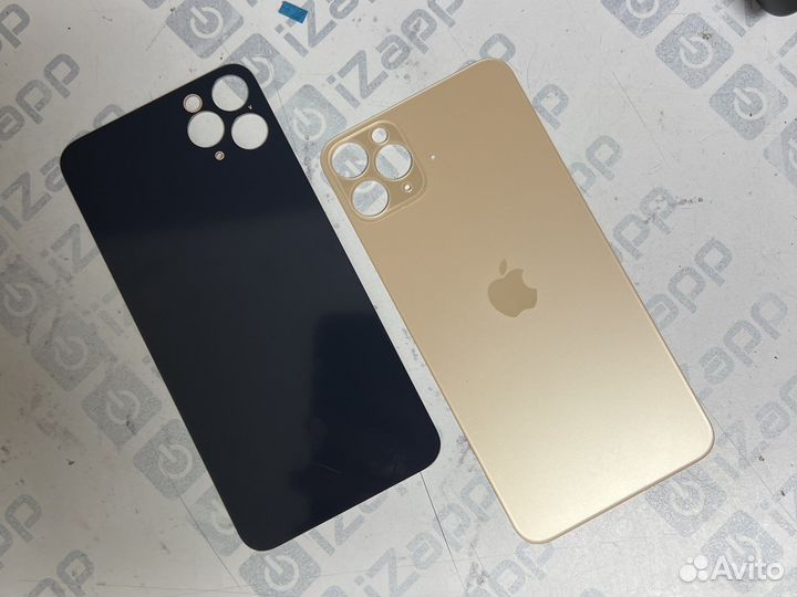 Стекло корпуса заднее iPhone 11 Pro Max золотое