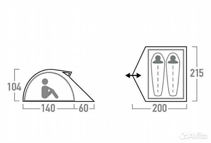 Новая 2-местная палатка-автомат Outventure