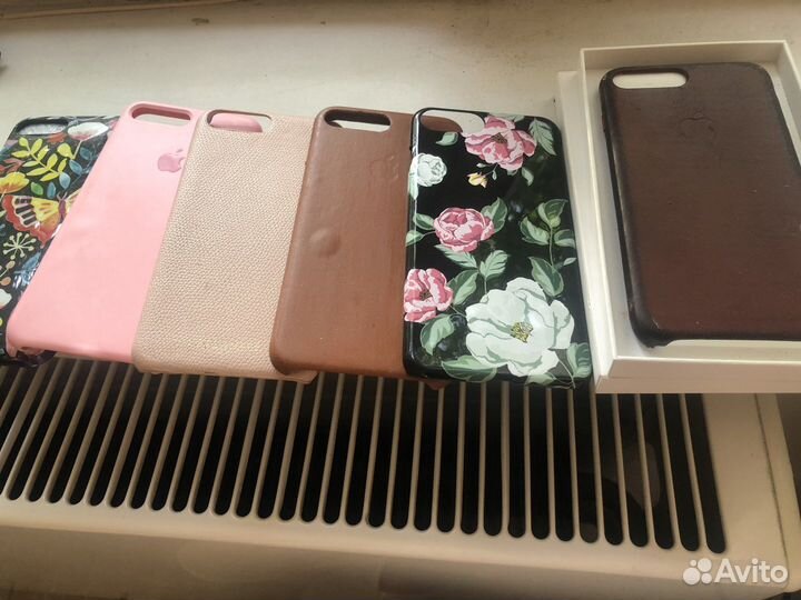6 чехлов 2 кожа оригинал на iPhone 7 8 plus