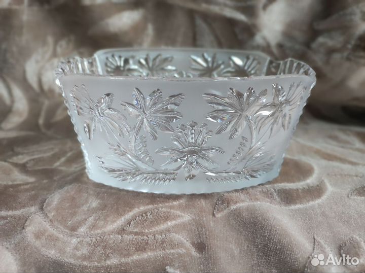 Винтажная конфетница, салатница СССР, хрусталь