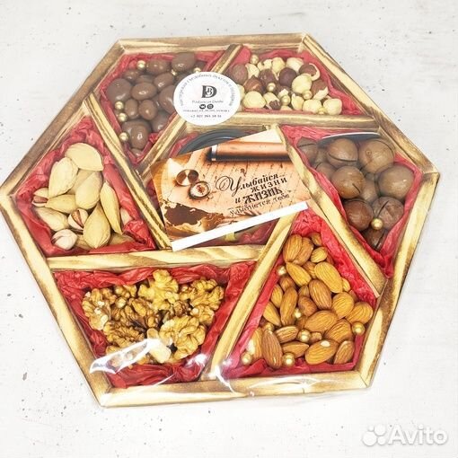 Подарочный бокс с орехами. Полезный подарок