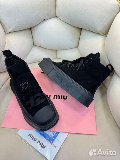 Кроссовки Кеды Miu Miu на меху зима Размер 36-40