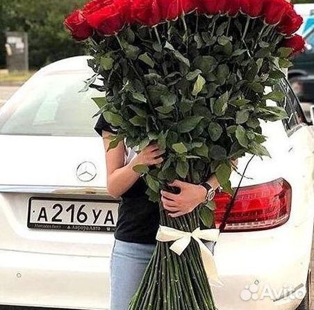 Высокие розы 150 160 170 180 190см доставка Москва
