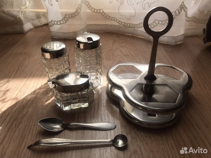 Набор для специй раритет винтаж СССР хрусталь