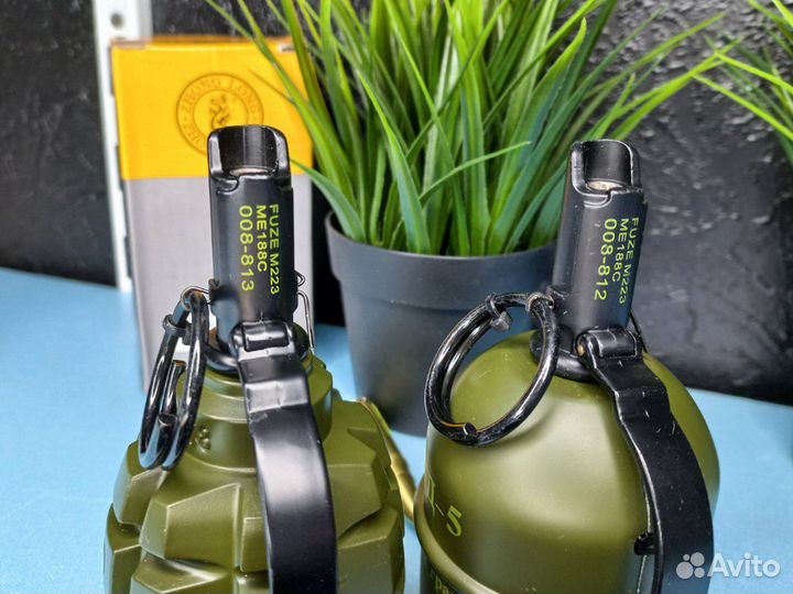 Зажигалка граната + пепельница из металла