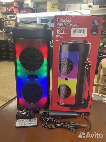 Колонка караоке микрофон ZQS 4248