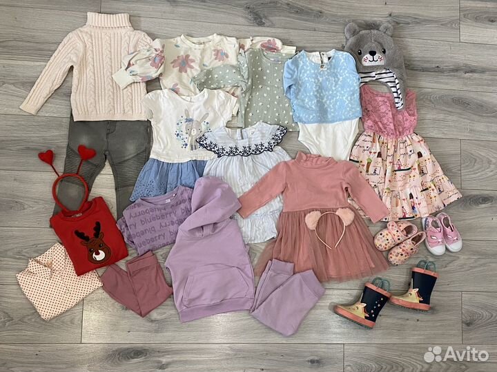 Детские вещи для девочки пакетом 86 92 98