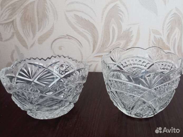 Посуда салатник, конфетница хрусталь СССР