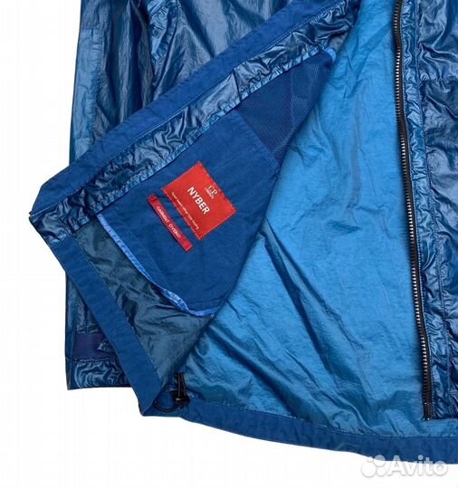 CP Company Blue Nyber Goggle Jacket