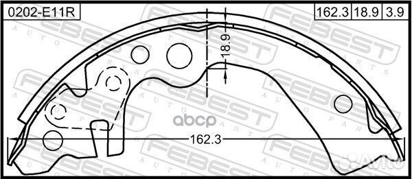 Колодки тормозные (барабанные) комплект зад п