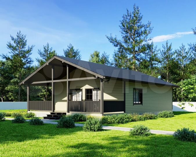 Дом 99 м² на участке 9,36 га