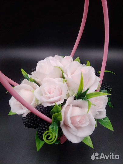 Букет из мыла розы
