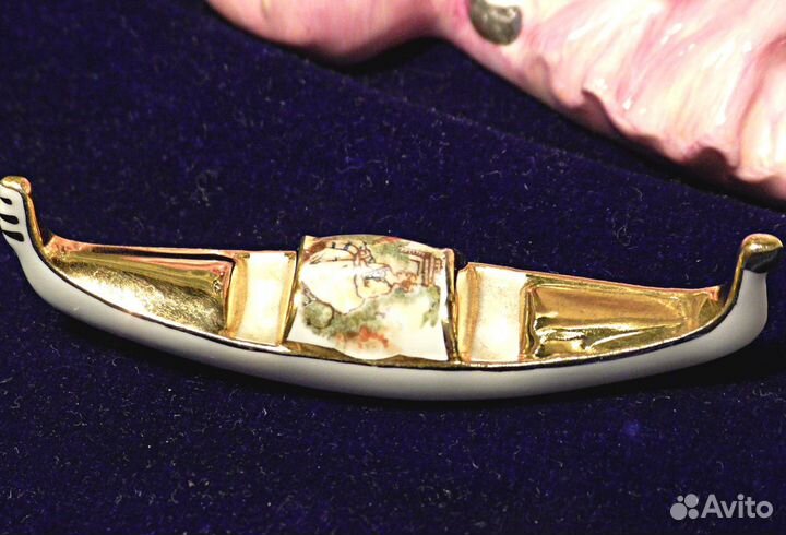 Гондола.Лимож.Франция.Фарфор.Фигурка