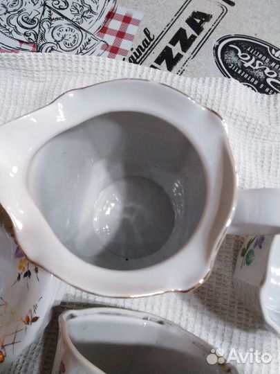 Молочник, 3 чашечки, 4 блюдца