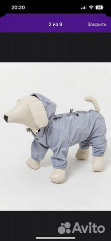 Дождевик для собак мелких пород