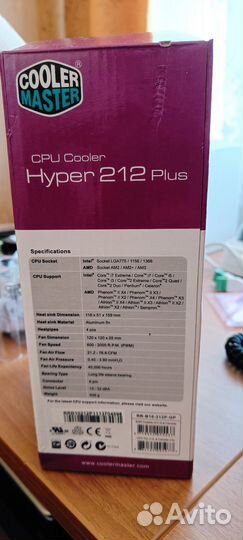 Охлаждения cpu Cooler master hyper 212 plus