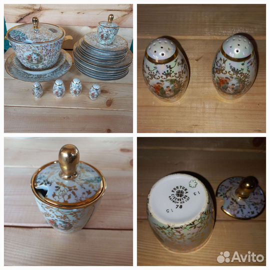 Сервиз Мадонна Паутинка и Розовая Лента гдр