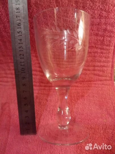 Фужеры с веточками СССР 6 штук