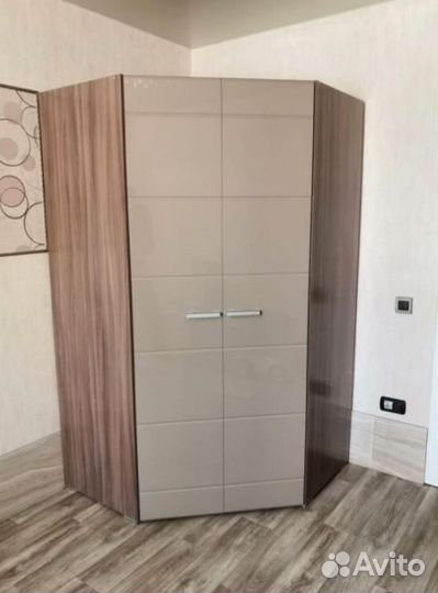 Шкаф угловой двухстворчатый Кофе с молоком