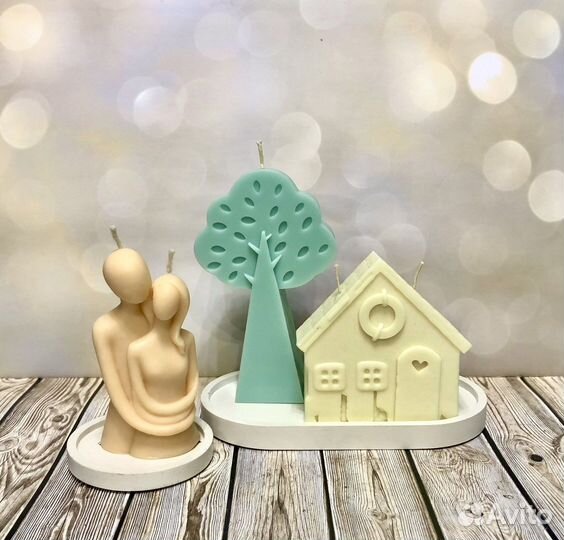 Свечи ручной работы из натурального воска