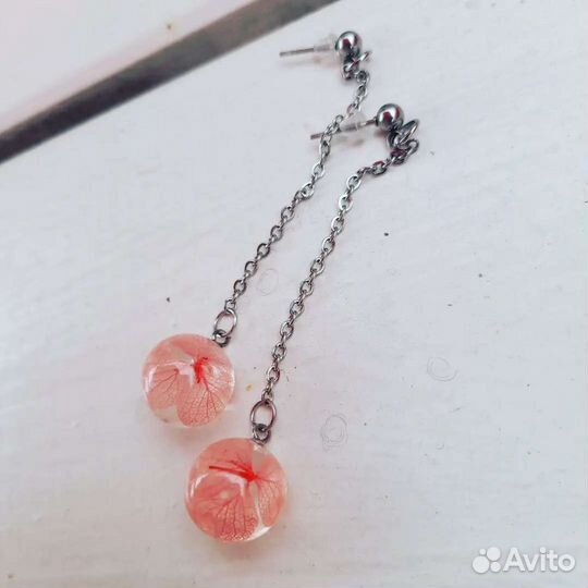 Серьги, ручная работа. Эпоксидная смола