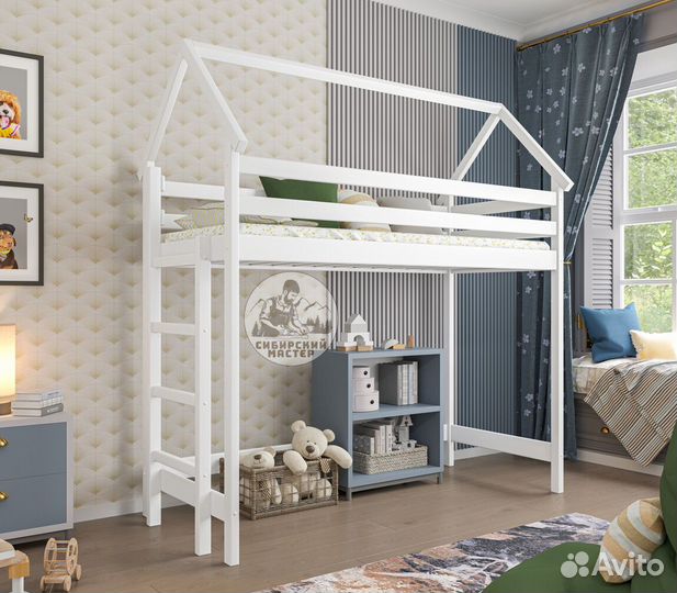 Кровать чердак массив сосны