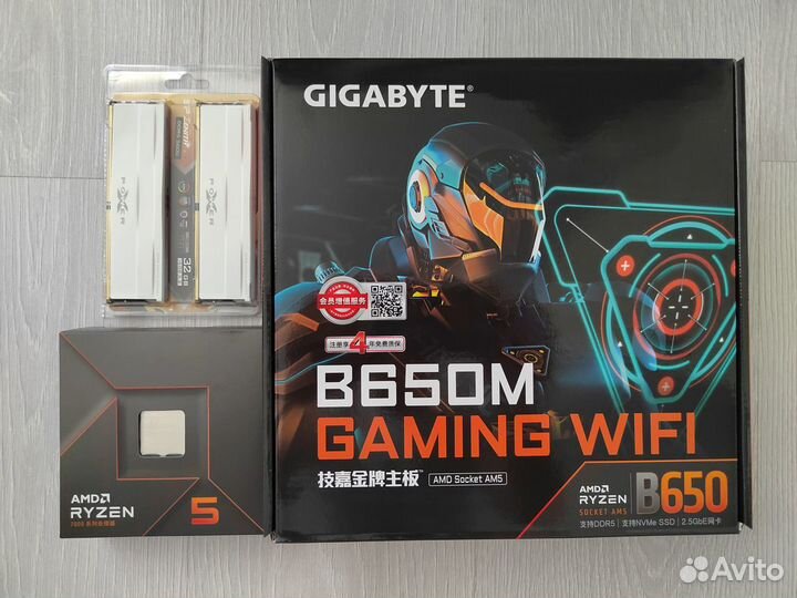 Комплект B650M gaming wifi+R 5 7600X+32 Гб DDR5