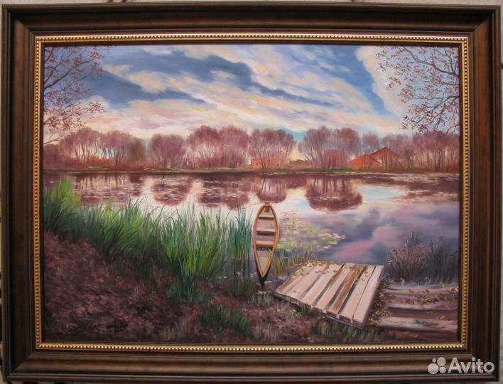 Нежный закат. 50х70см