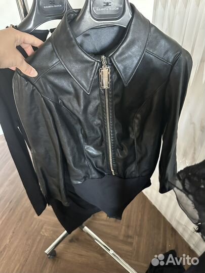 Кожаное боди Elisabetta Franchi