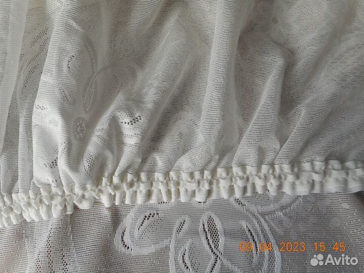 Комплект из двух портьер и тюлевой шторы