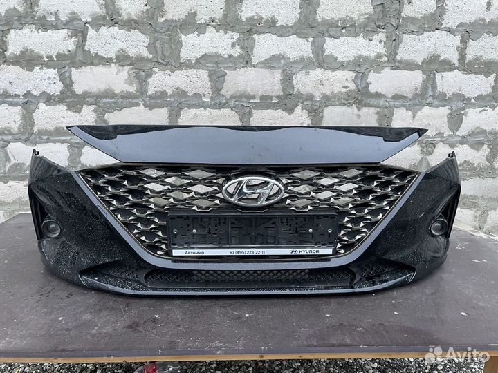 Передний бампер Хендай Солярис 2020-2021