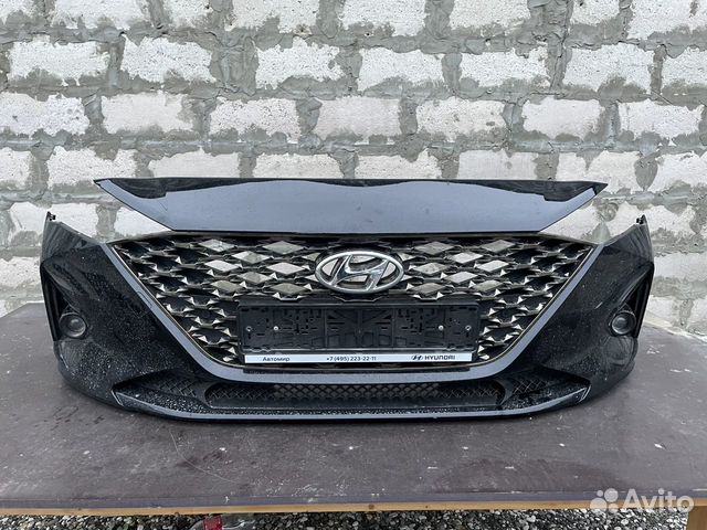 Передний бампер Хендай Солярис 2020-2021